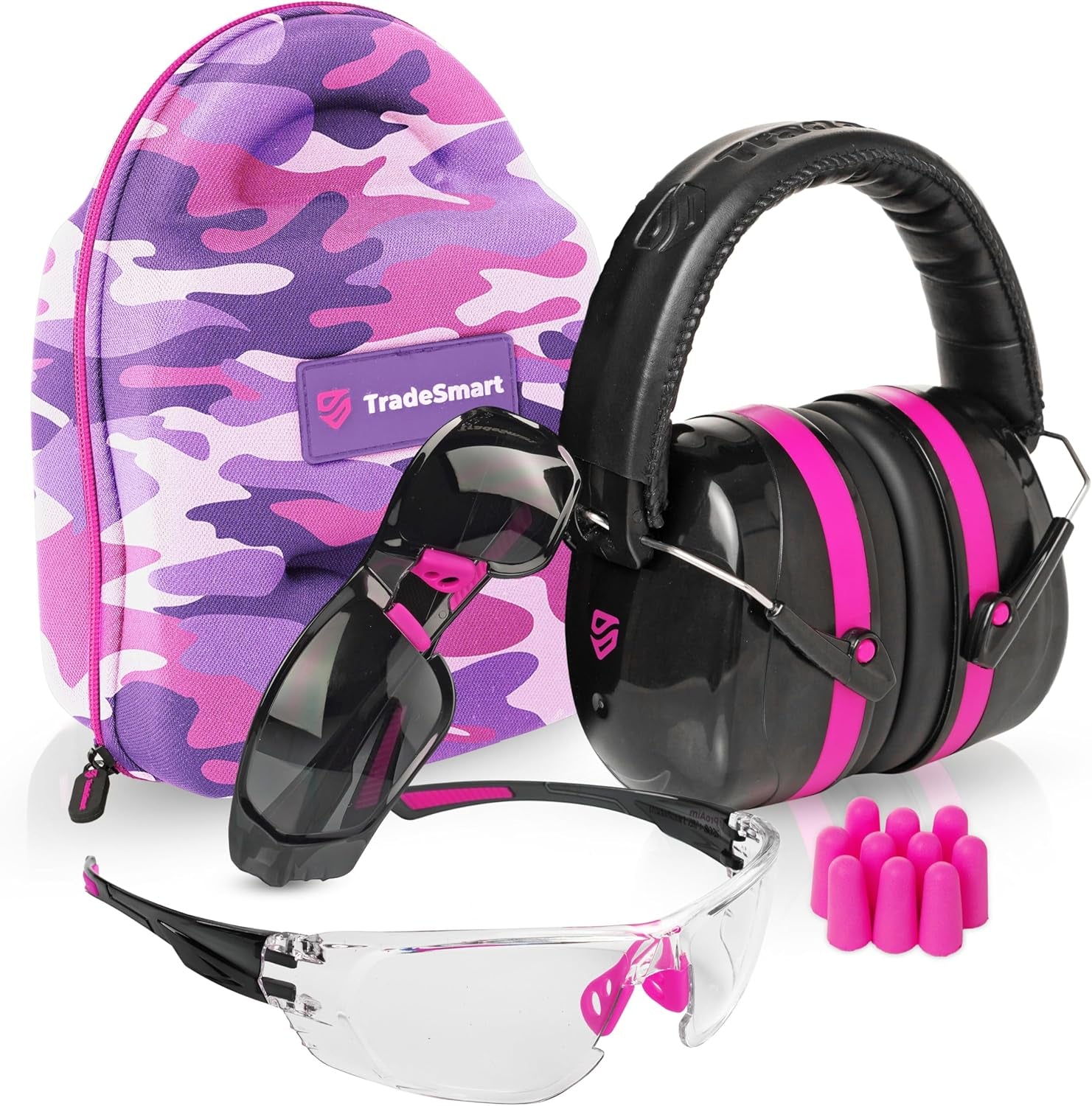 All-In-One Shooting Ear Protection - Comfort+ NRR 28 Earmuffs, Glasses & Earplugs + Carry Case