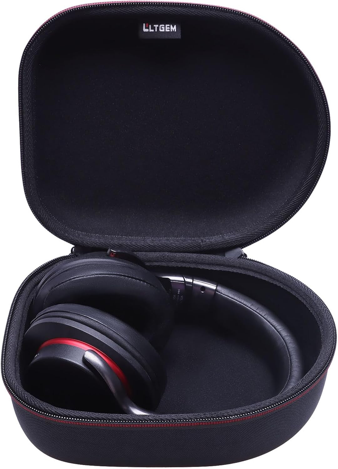 Headphone Headset Case Compatible with Audio-Technica Ath-M20X/Jbl/Raycon/Soundcore Anker/Sony/Beats/Jlab/Tozo/Logitech/Beribes/Kvidio Headphones, Large Headphone Case Hard Shell(Black+Grey)