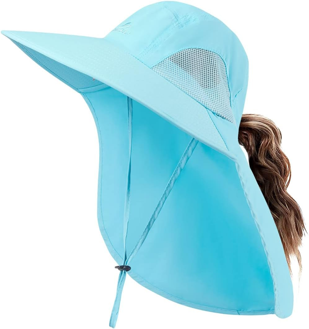 Outdoor Sun Hat for Men with 50+ UPF Protection Safari Cap Wide Brim Fishing Hat with Neck Flap, for Dad…