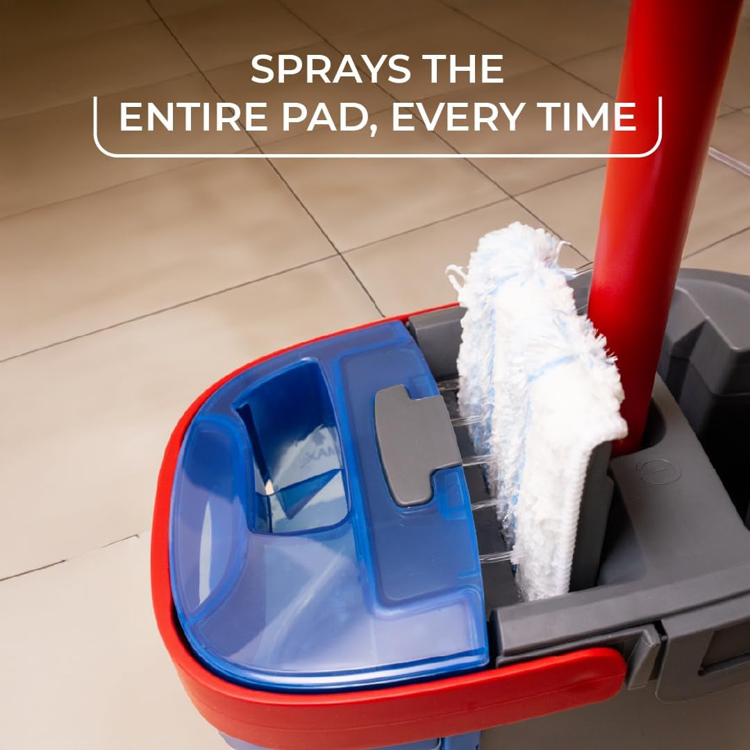 O-Cedar H2Pro Flat Mop System | Quick Everyday Cleaning | Dual-Tank Fresh Water System | Machine Washable Reusable Microfiber Mop Pad | Safe on Hardwood, Tile & Vinyl Floors