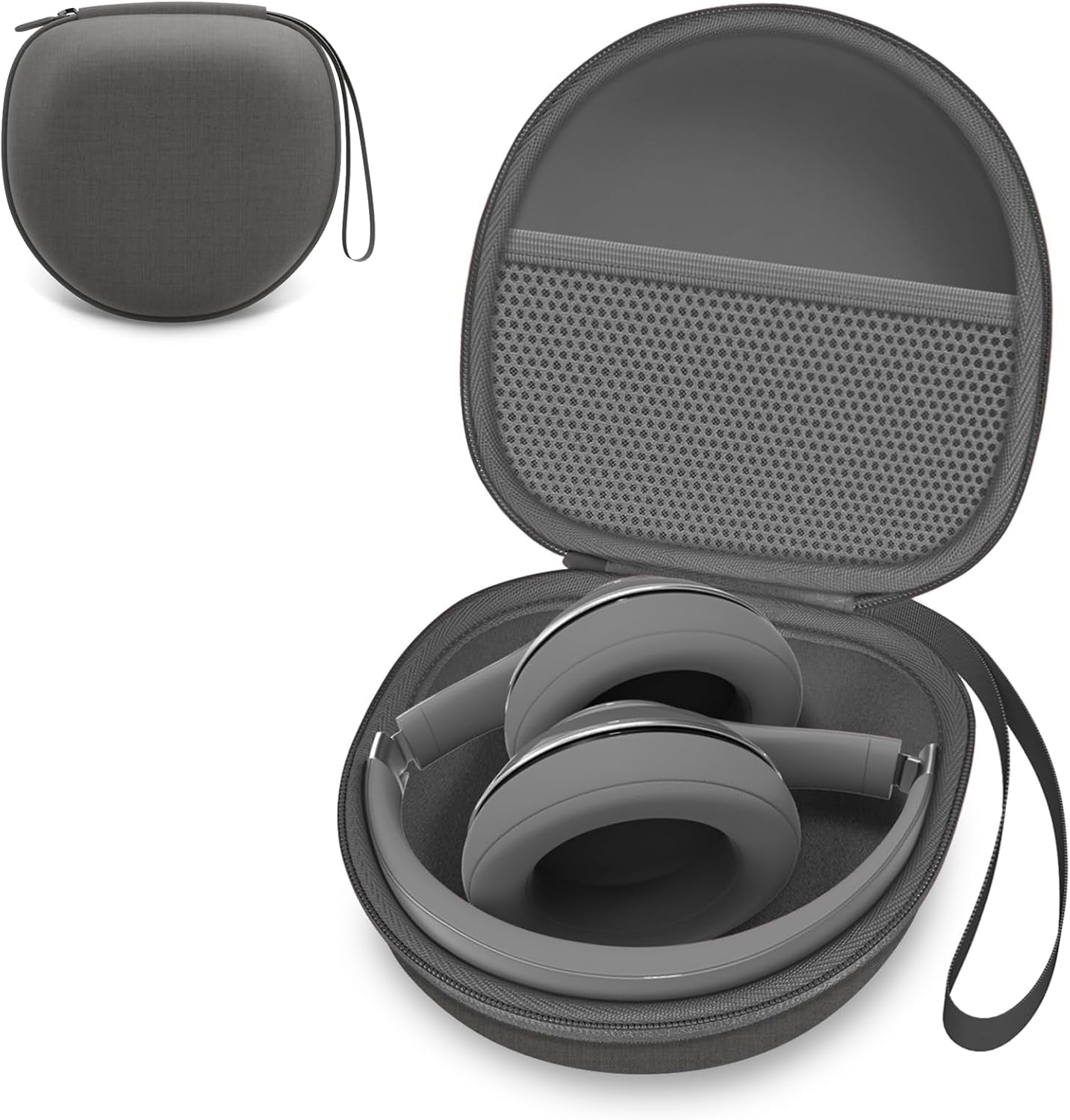 Headphone Case Compatible with Beribes/Tozo/Kvidio/Beats/Soundcore Anker Noise Cancelling Over-Ear Headphones, Black