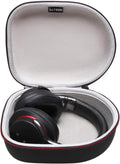 Headphone Headset Case Compatible with Audio-Technica Ath-M20X/Jbl/Raycon/Soundcore Anker/Sony/Beats/Jlab/Tozo/Logitech/Beribes/Kvidio Headphones, Large Headphone Case Hard Shell(Black+Grey)