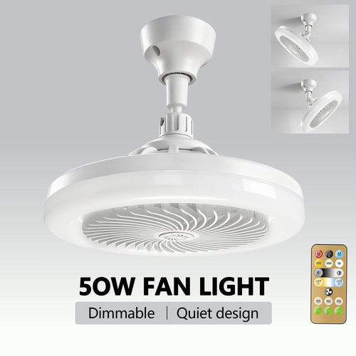 2-in-1 50W LED Ceiling Fan Light with Remote