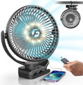 8-Inch Clip on Fan - 20000Mah Portable Fan Battery Rechargeable with 3 Speeds and Strong Airflow, USB Fan Small Desk Fan Personal Quiet Fan for Office, Stroller, Bedroom, Camping, Gifts for Men
