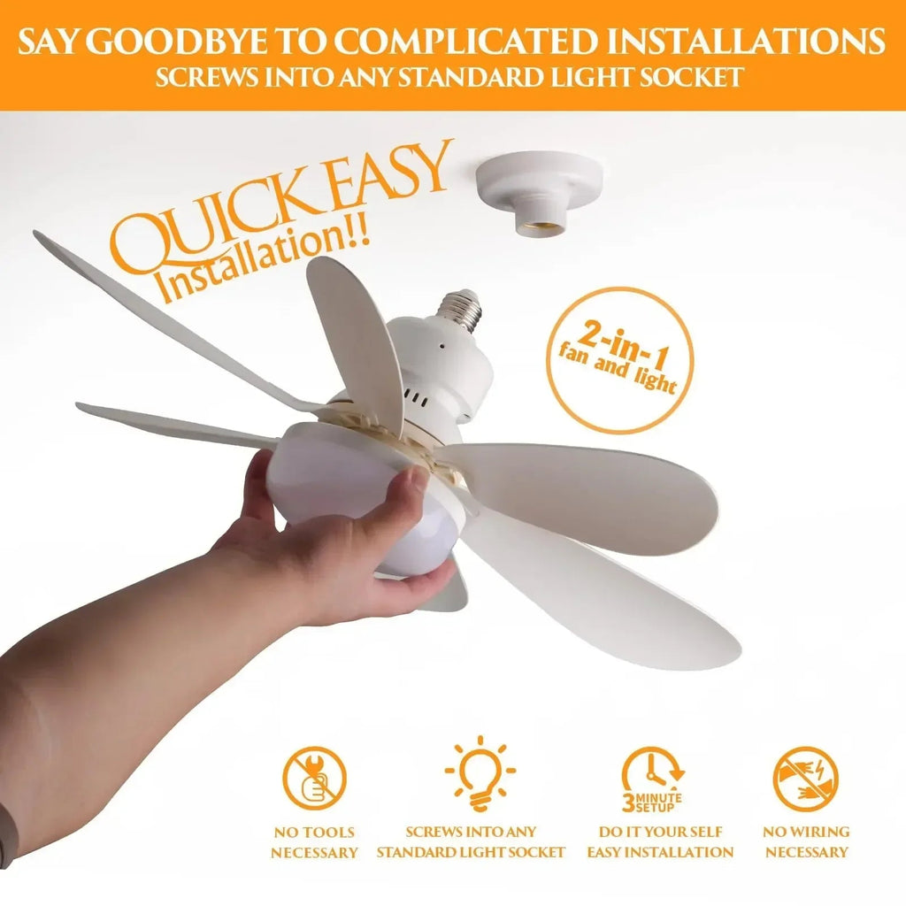 30W E27 Ceiling Fan Light with Remote & LED Dimming