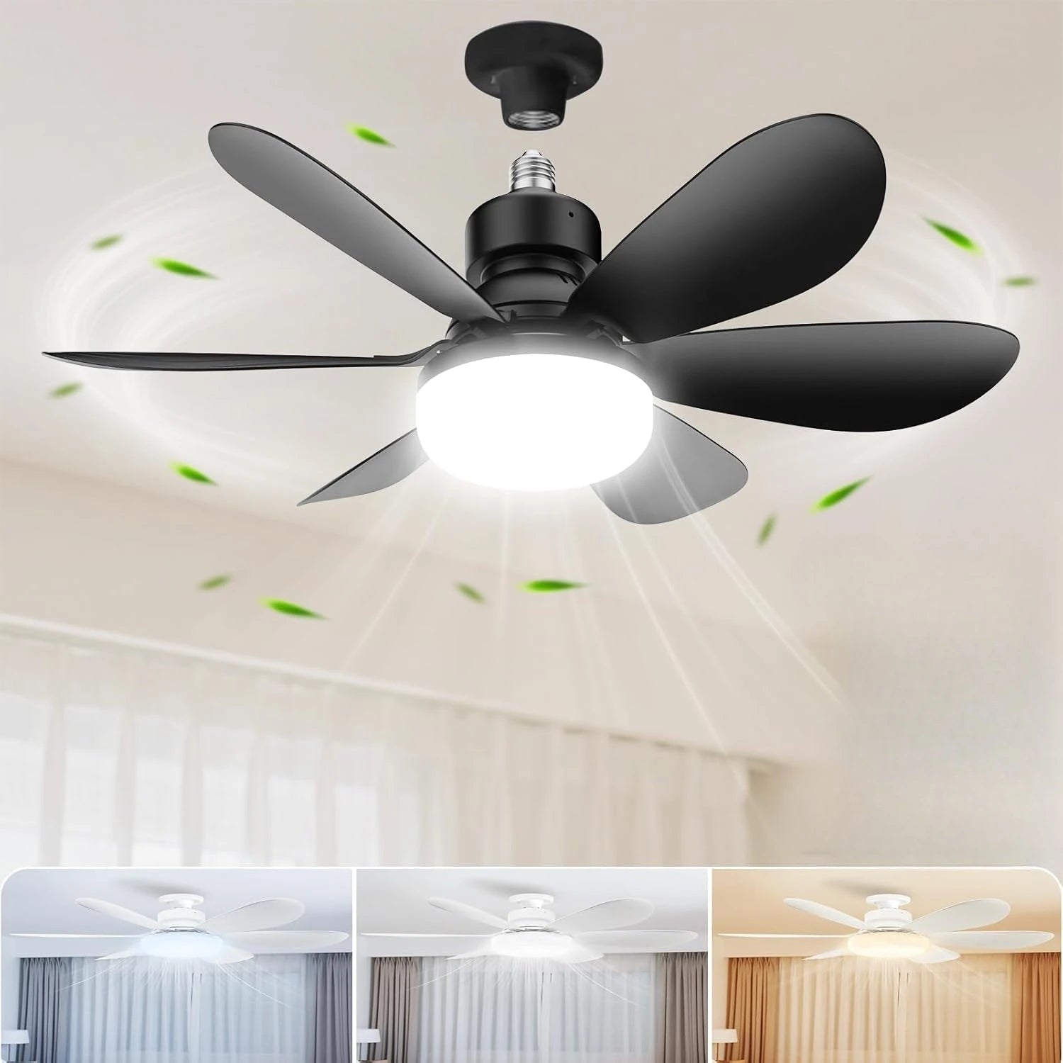 30W E27 Ceiling Fan Light with Remote & LED Dimming