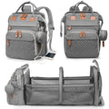 Baby Diaper Bag with Changing Station, Waterproof Diaper Bag Backpack for Moms Dads with USB Charging Port, Baby Shower Gifts, Large Capacity Diaper Backpack, Grey