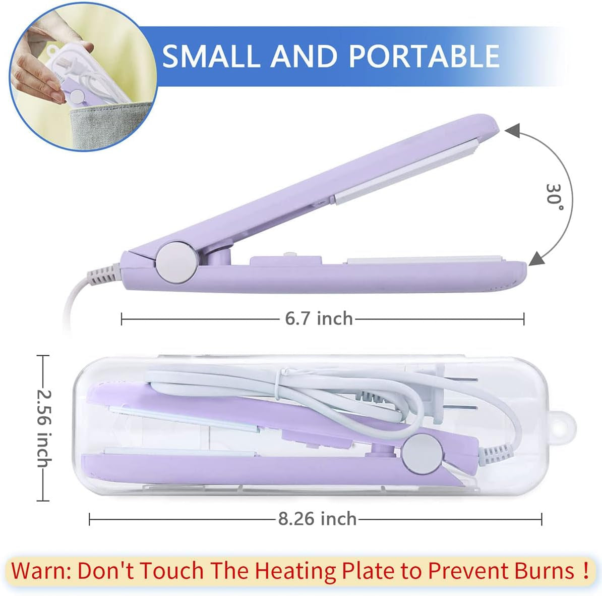 Chip Bag Sealer Mini, Handheld Heat Sealer for Chip Bags and Mylar Bags, Portable Bag Resealer for Food Storage - Purple