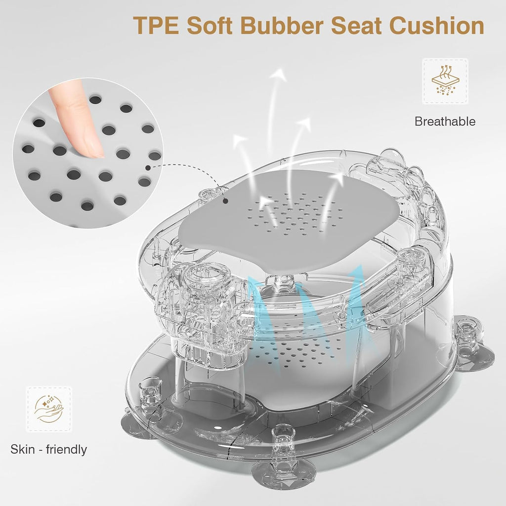 Baby Bath Seat for Babies 5 Months & up - Non-Slip Bath Seat for Sitting Up, Soft Cushion & Compact Design, Toddler Bathtub Seat