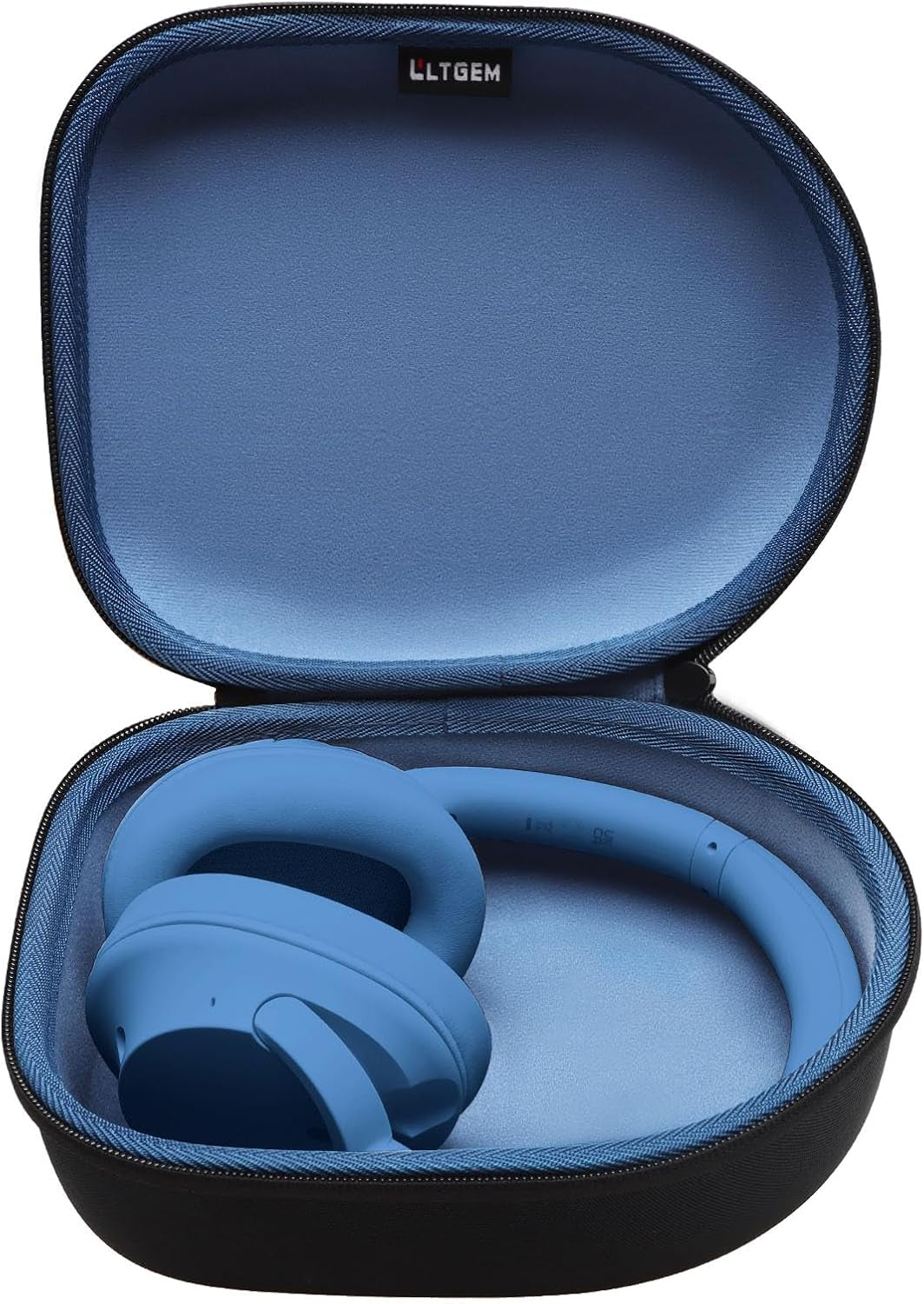 Headphone Headset Case Compatible with Audio-Technica Ath-M20X/Jbl/Raycon/Soundcore Anker/Sony/Beats/Jlab/Tozo/Logitech/Beribes/Kvidio Headphones, Large Headphone Case Hard Shell(Black+Grey)