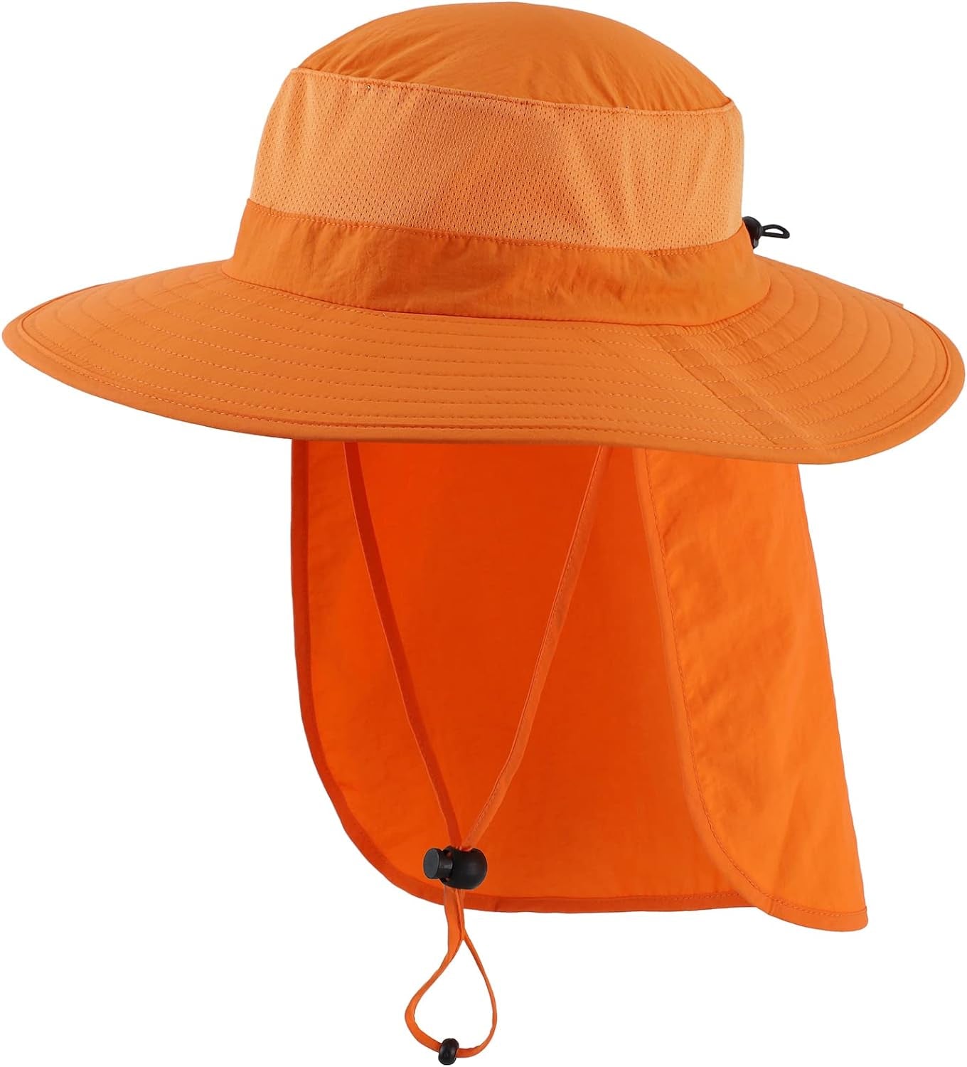 Outdoor UPF50+ Mesh Sun Hat Wide Brim Fishing Hat with Neck Flap Sun Hat for Men Women
