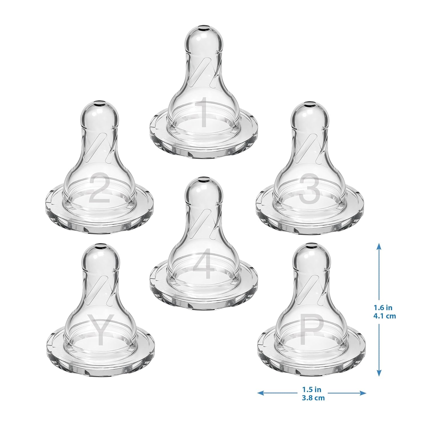 Dr. Brown’S Natural Flow Level 2 Narrow Baby Bottle Silicone Nipple, Medium Flow, 3M+, 100% Silicone Bottle Nipple, 6 Count