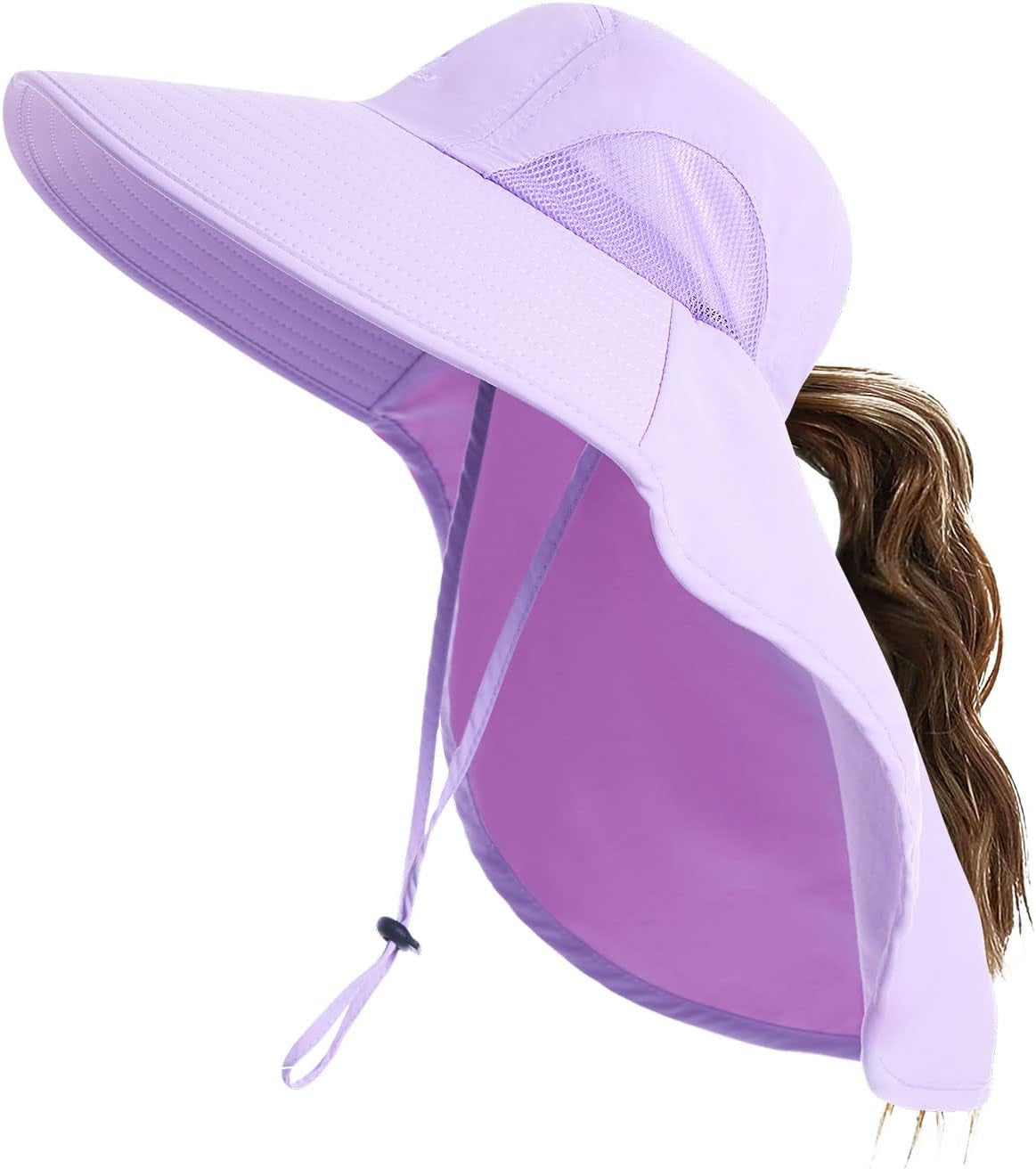 Outdoor Sun Hat for Men with 50+ UPF Protection Safari Cap Wide Brim Fishing Hat with Neck Flap, for Dad…
