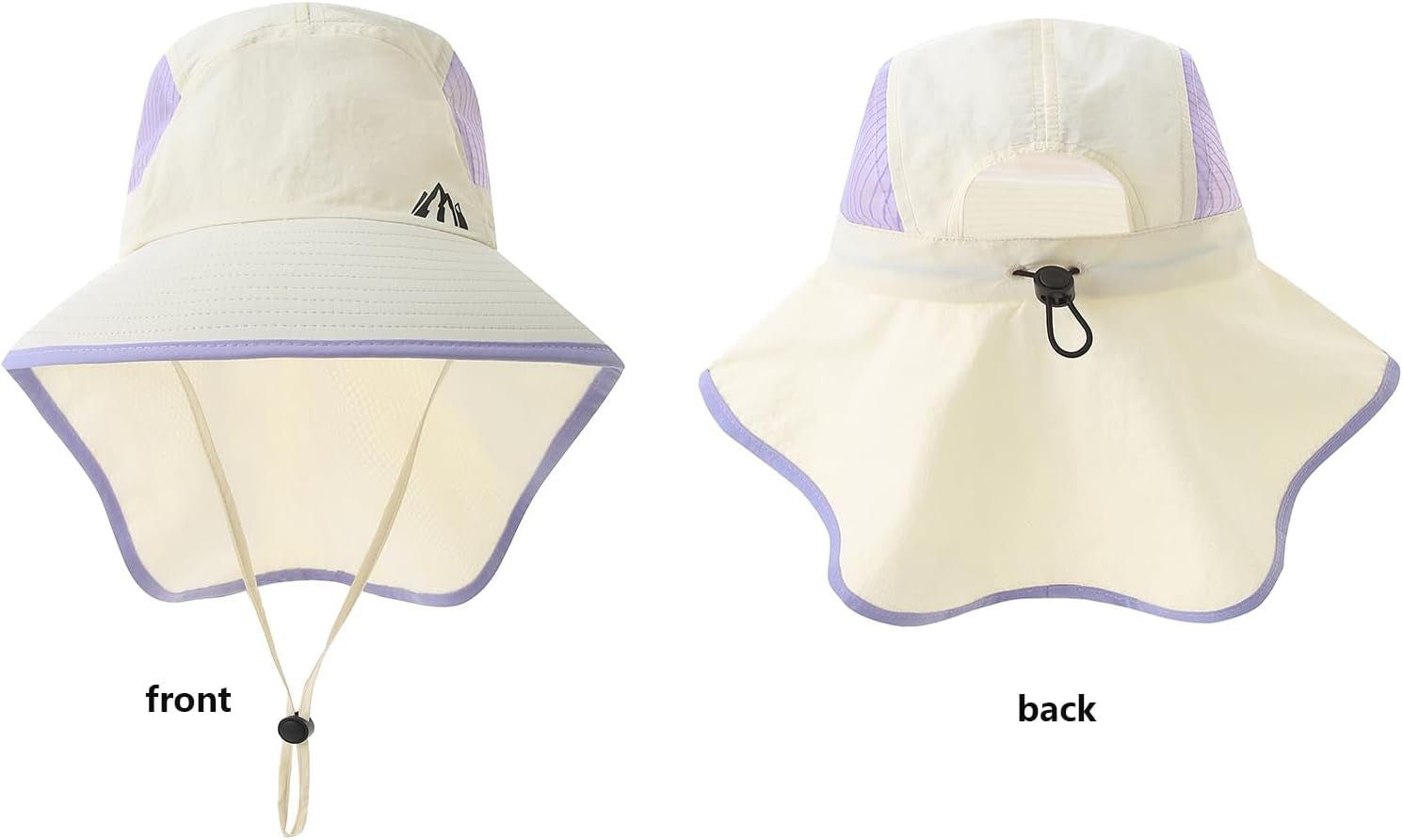 UV Sun Protection Hat Women Foldable Neck Flap Wide Brim Fishing Hat with Ponytail Hole for Women