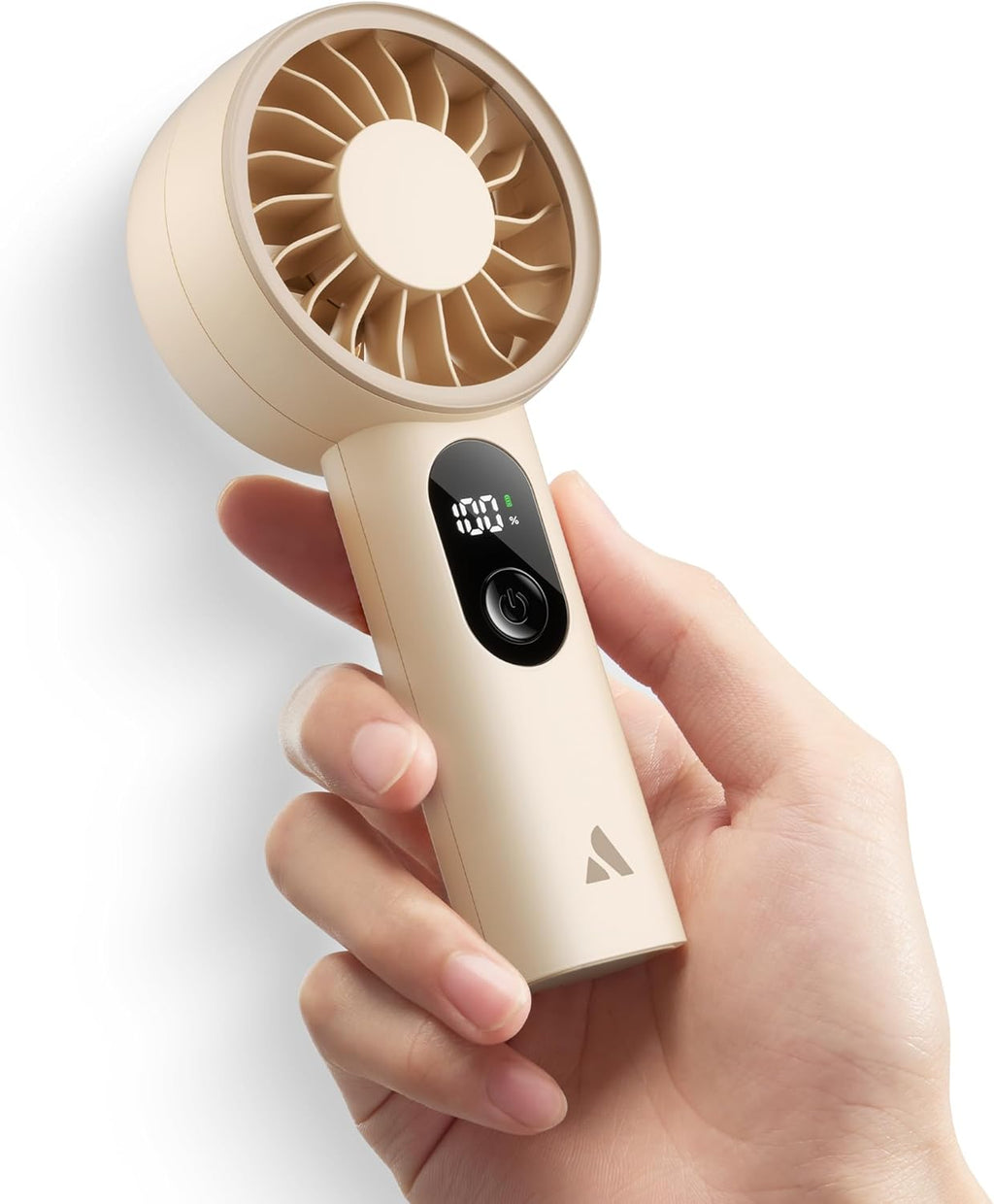 Mighty Portable Fan, Powerful Handheld Fan, USB Rechargeable [10H Max Cooling Time], Mini Personal Battery Powered, Pocket for Travel, Summer, Gifts for Women, Girls -Beige