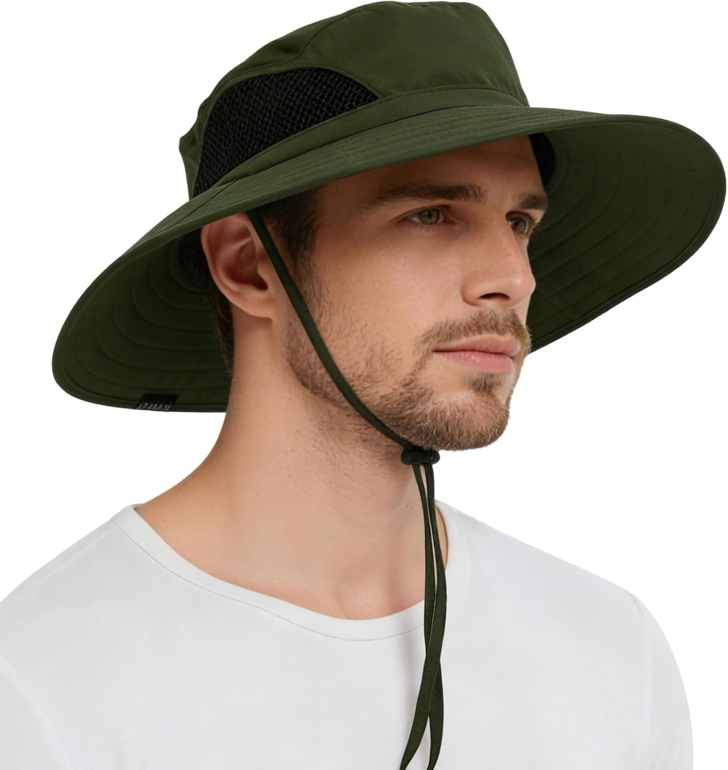 Wide Brim Sun Bucket Hat, Waterproof Boonie Hat for Men & Women | UPF 50+ UV Protection, Adjustable Fit, Chin Strap & Sweatband, Foldable Durable for Fishing Hiking Garden Beach
