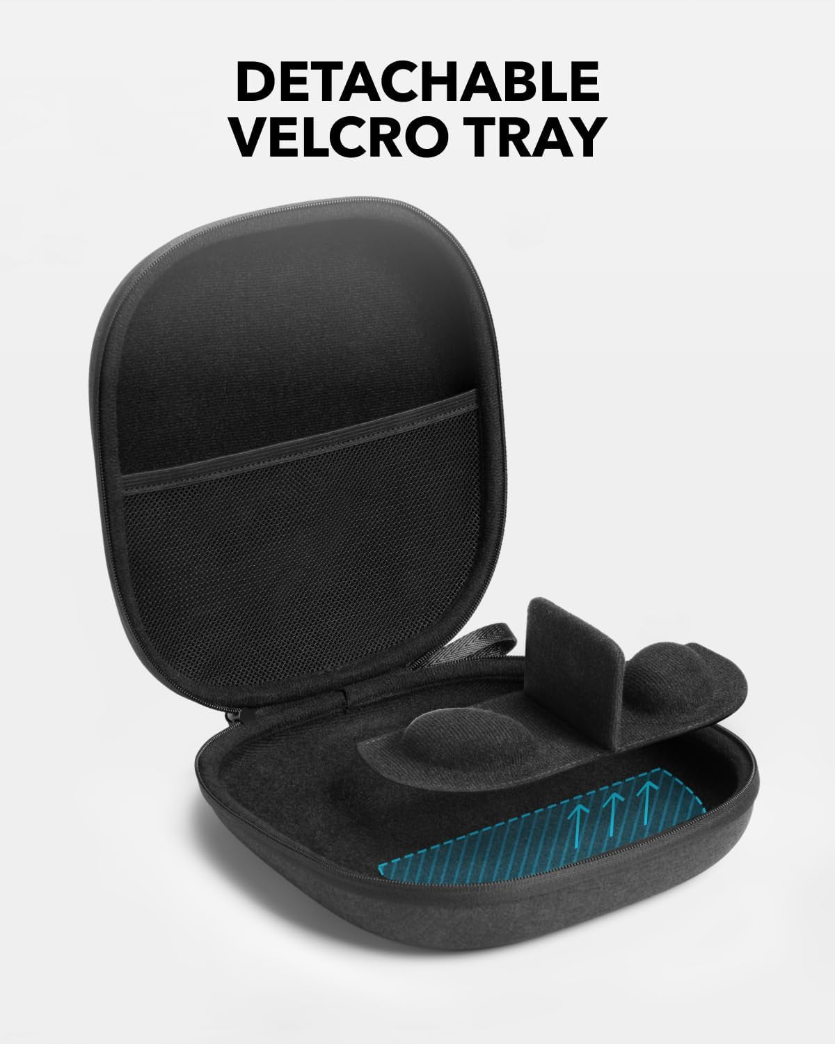 Soundcore by Anker, Headphones Case, Compatible with All Soundcore Over-Ear Headphones, Anti-Scratch, Water and Dust Resistant, Impact-Resistant, Pocket for Cables, Detachable Tray, Sturdy Strap