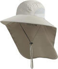 Outdoor Sun Hat for Men with 50+ UPF Protection Safari Cap Wide Brim Fishing Hat with Neck Flap, for Dad…