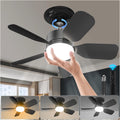 20" Socket Fan Light with Remote, 30W 2000 Lumens, 3 Colors 3000-6000K Small Ceiling Fans with Lights 6 Speed Wind Light Bulb Fan for Bedroom, Living Room, Kitchen, Laundry Room