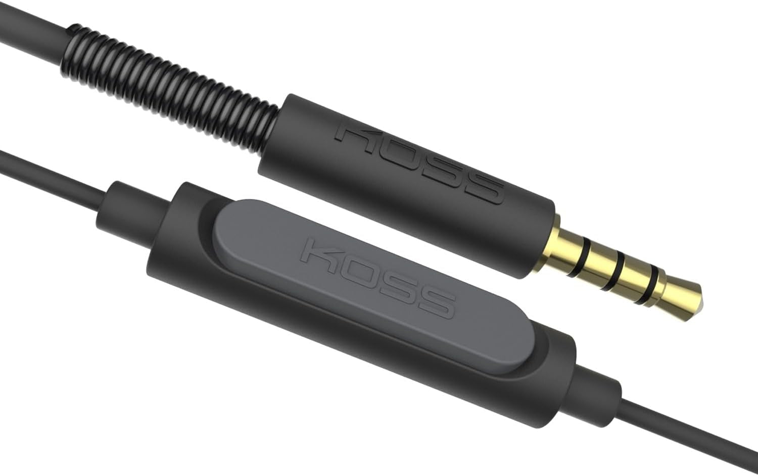 Kph30Ik Retro Style On-Ear Headphones, In-Line Microphone and Touch Remote Control, D-Profile Design, Wired with 3.5Mm Plug, Dark Grey and Black