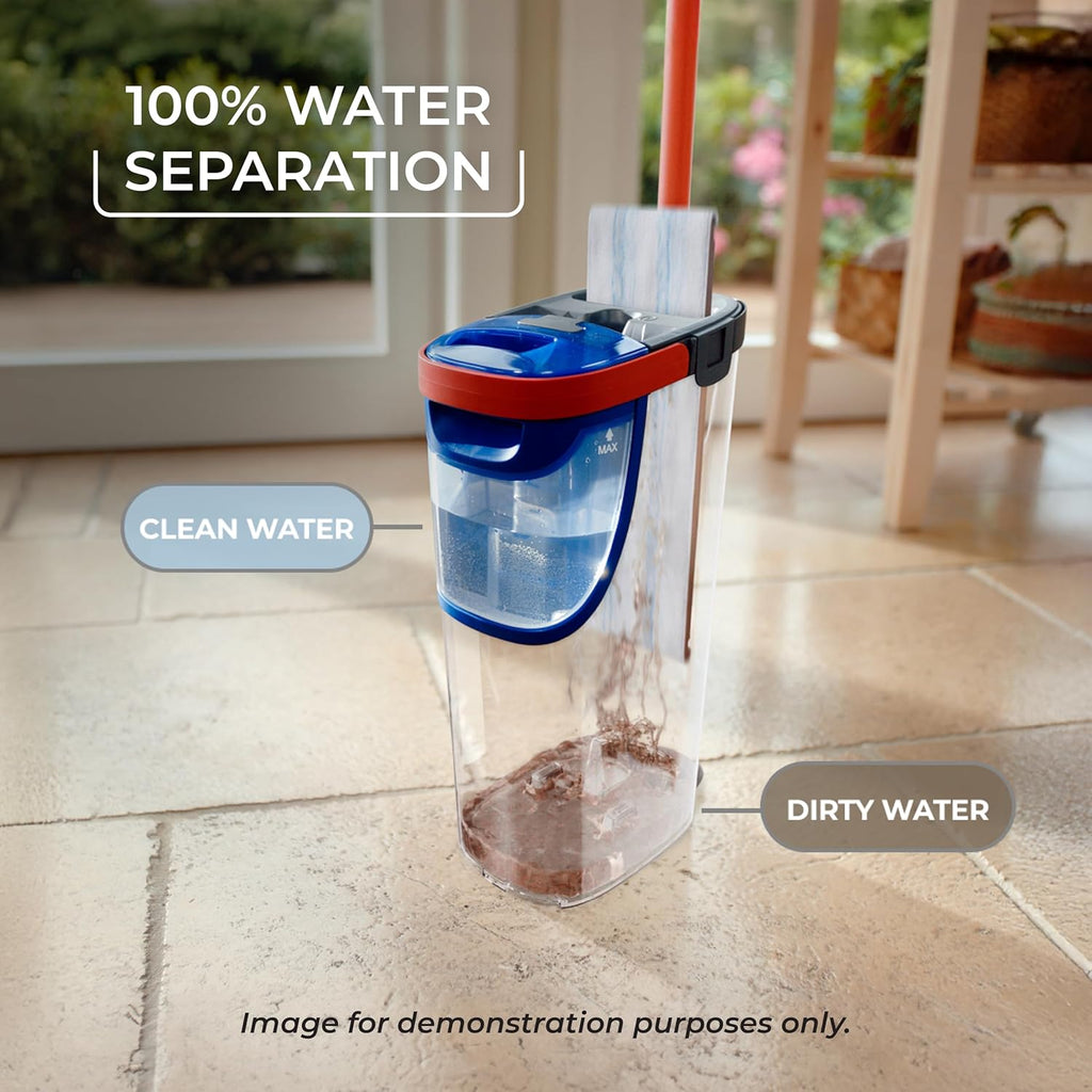 O-Cedar H2Pro Flat Mop System | Quick Everyday Cleaning | Dual-Tank Fresh Water System | Machine Washable Reusable Microfiber Mop Pad | Safe on Hardwood, Tile & Vinyl Floors