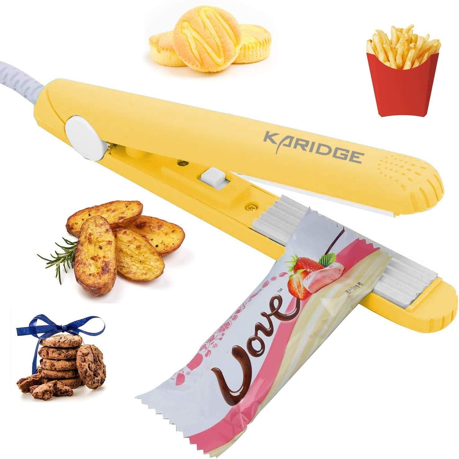 Chip Bag Sealer Mini, Handheld Heat Sealer for Chip Bags and Mylar Bags, Portable Bag Resealer for Food Storage - Purple