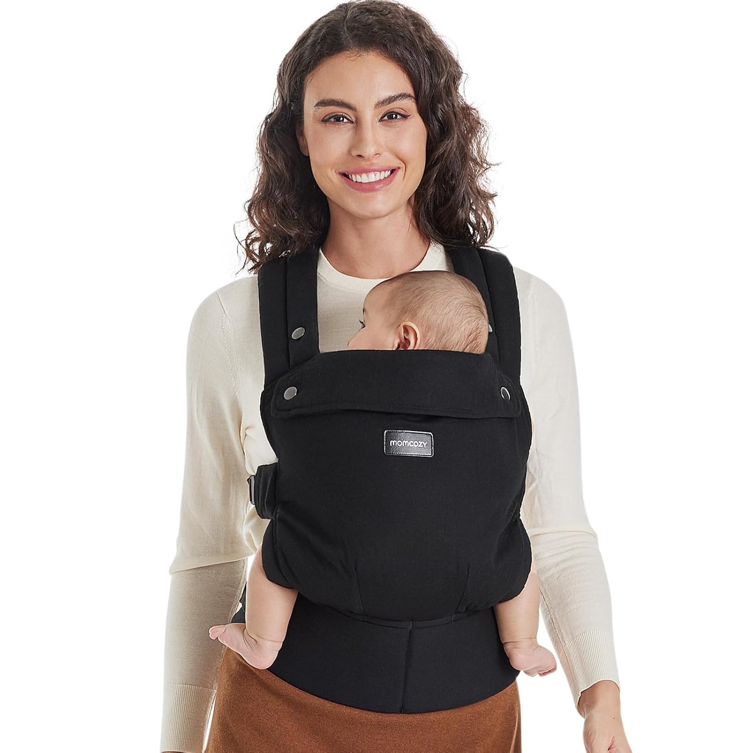 Baby Carrier - Ergonomic, Cozy and Lightweight Carrier for 7-45Lbs, Effortless to Put On, Ideal for Hands-Free Parenting, Enhanced Lumbar Support, Purehug for Infant to Toddler, Khaki