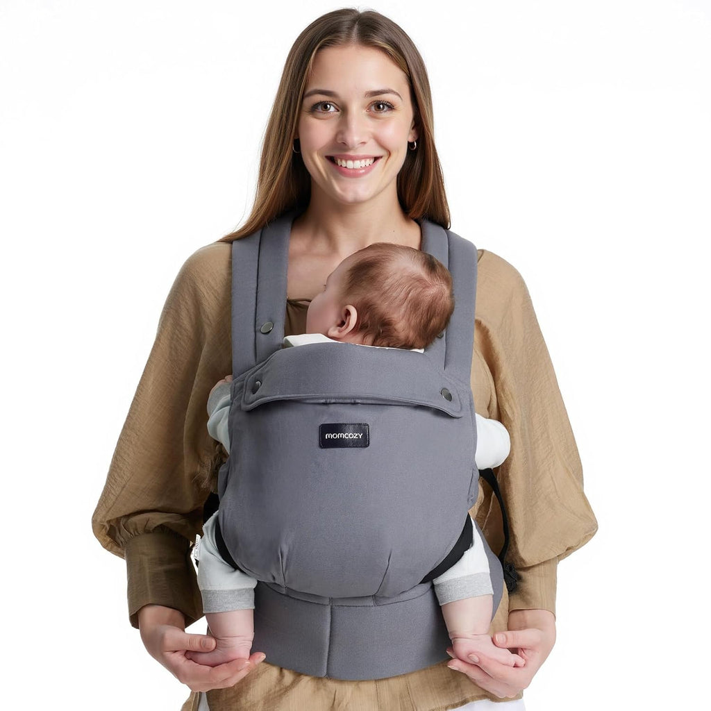 Baby Carrier - Ergonomic, Cozy and Lightweight Carrier for 7-45Lbs, Effortless to Put On, Ideal for Hands-Free Parenting, Enhanced Lumbar Support, Purehug for Infant to Toddler, Khaki