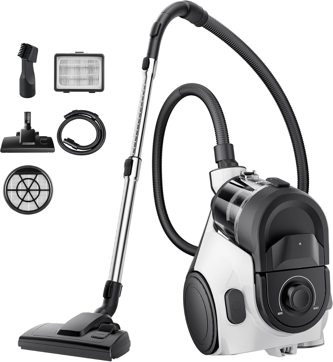 Eureka Whirlwind Bagless Canister 2.5L Vacuum Cleaner, Lightweight Vac for Carpets and Hard Floors, NEN110A, Blue