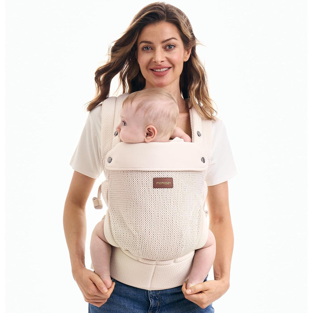 Baby Carrier - Ergonomic, Cozy and Lightweight Carrier for 7-45Lbs, Effortless to Put On, Ideal for Hands-Free Parenting, Enhanced Lumbar Support, Purehug for Infant to Toddler, Khaki