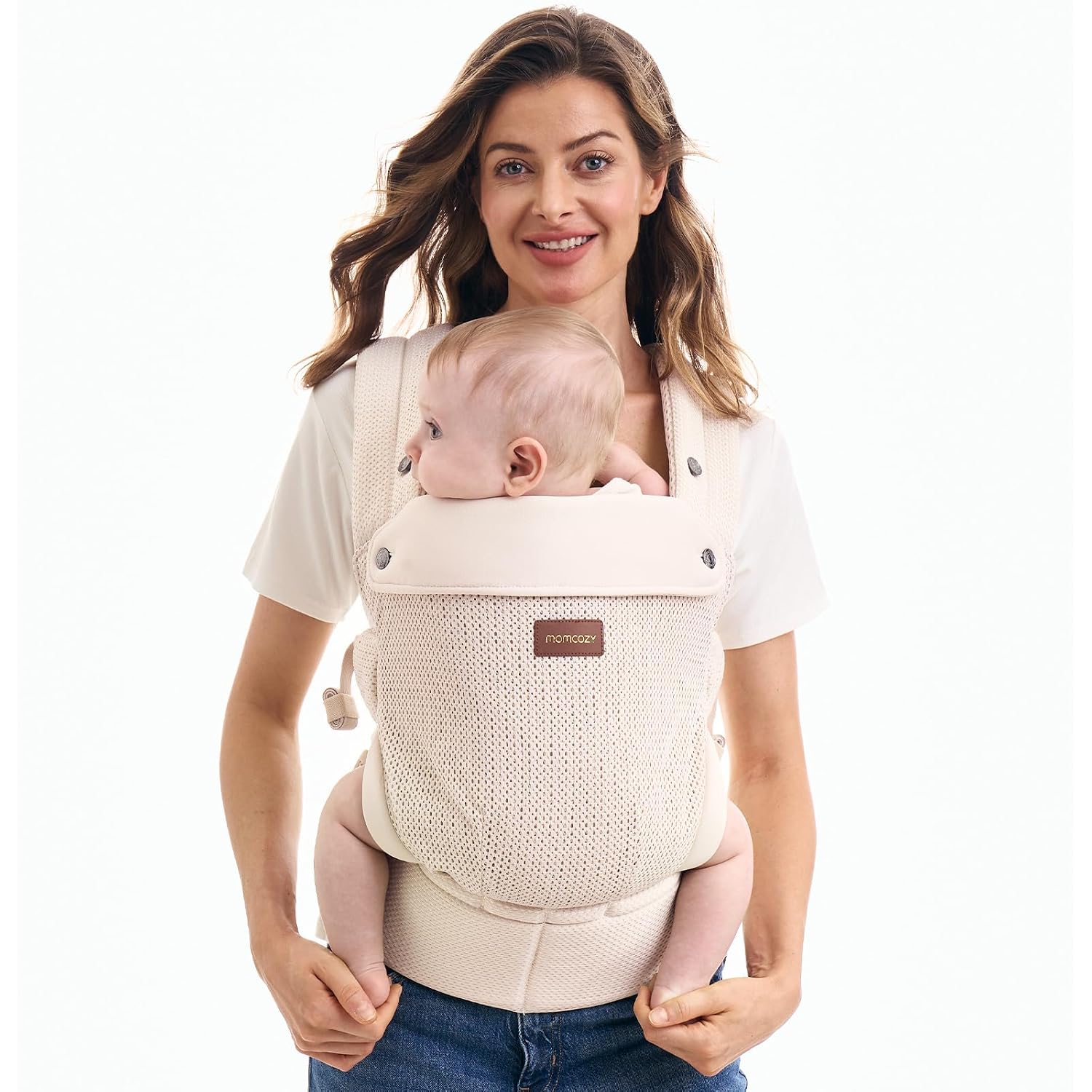 Baby Carrier - Ergonomic, Cozy and Lightweight Carrier for 7-45Lbs, Effortless to Put On, Ideal for Hands-Free Parenting, Enhanced Lumbar Support, Purehug for Infant to Toddler, Khaki