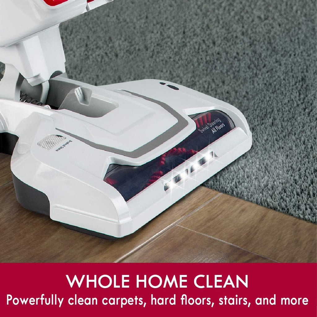 DU2015 Bagless Upright Vacuum Lightweight Carpet Cleaner with 10’Hose, HEPA Filter, 4 Cleaning Tools for Pet Hair, Hardwood Floor, Red