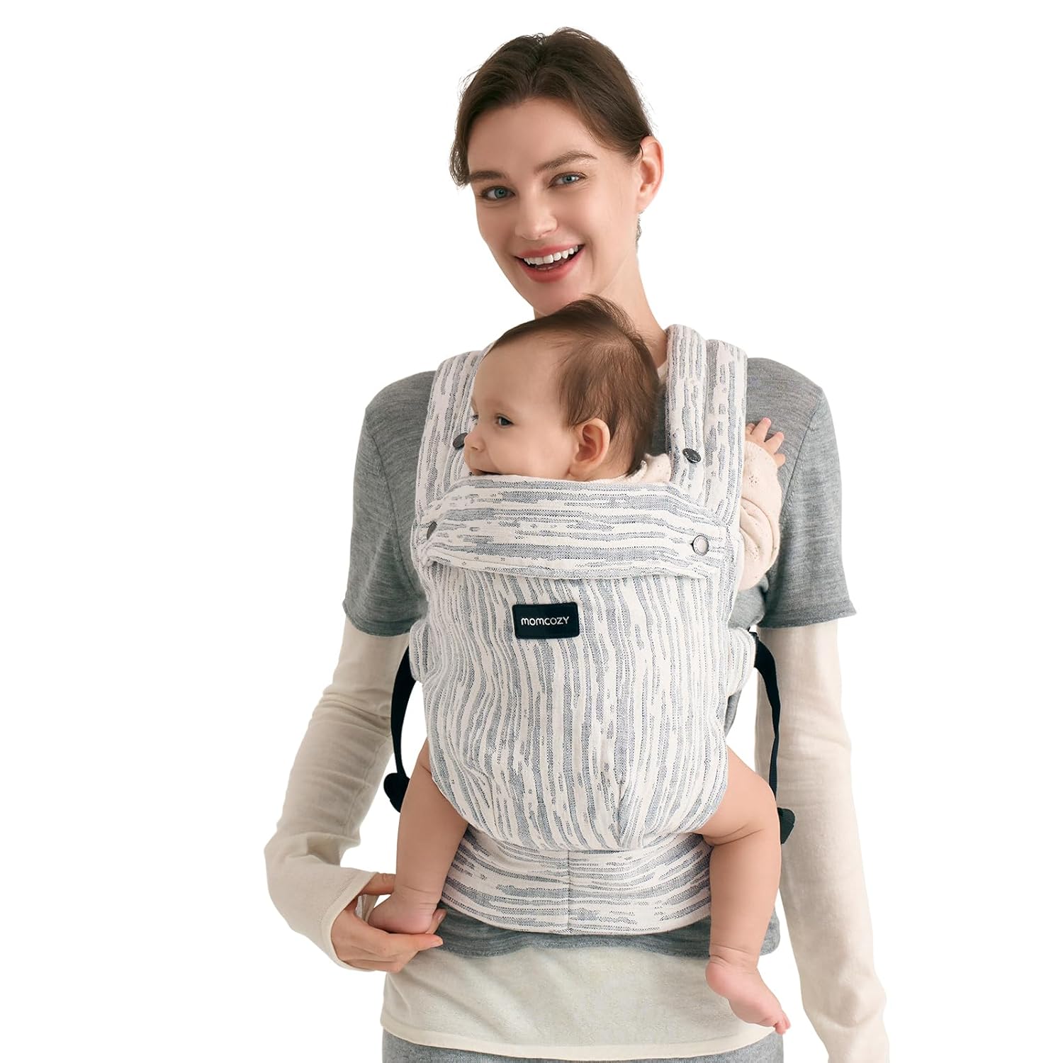 Baby Carrier - Ergonomic, Cozy and Lightweight Carrier for 7-45Lbs, Effortless to Put On, Ideal for Hands-Free Parenting, Enhanced Lumbar Support, Purehug for Infant to Toddler, Khaki