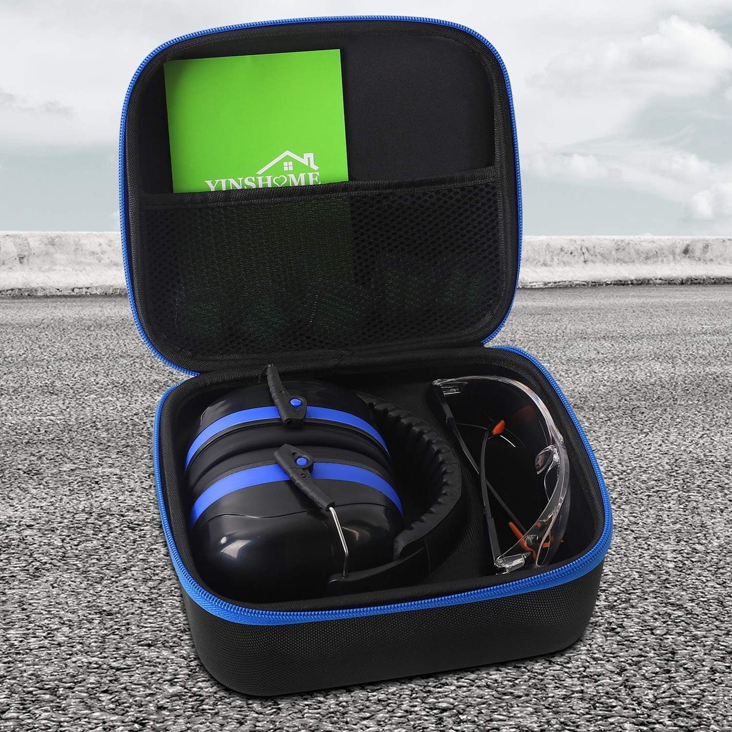 Shooting Ear Protection Earmuffs, Gun Safety Glasses, Earplugs, Protective Case