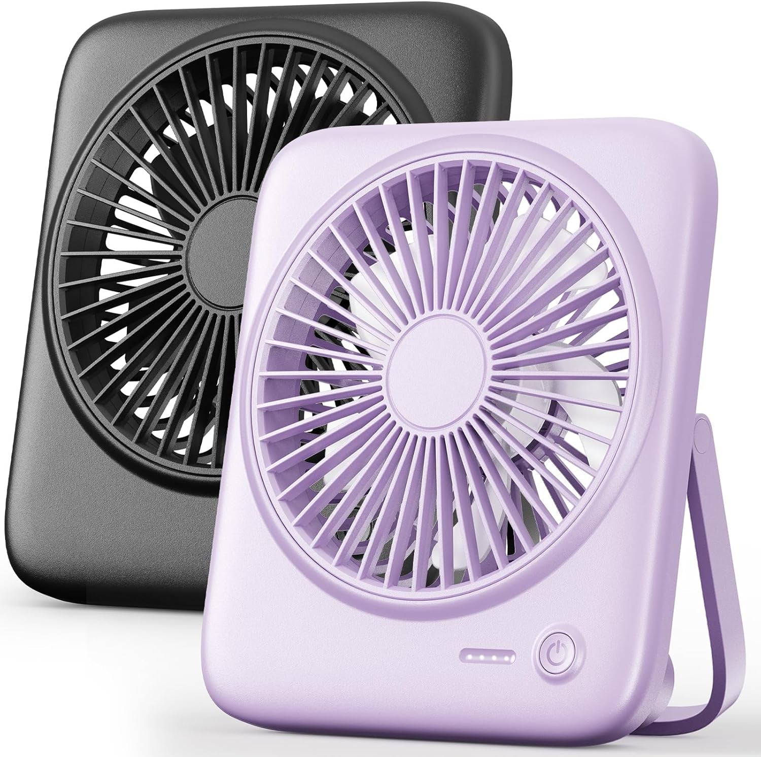 Personal Portable Desk Fan, 4000Mah Small Rechargeable Portable Fan Battery Operated & USB Powered for Travel Sleeping Bedroom Office Home Table, Cordless, Quiet, 4-Speed, 6.5 Inch (Black)