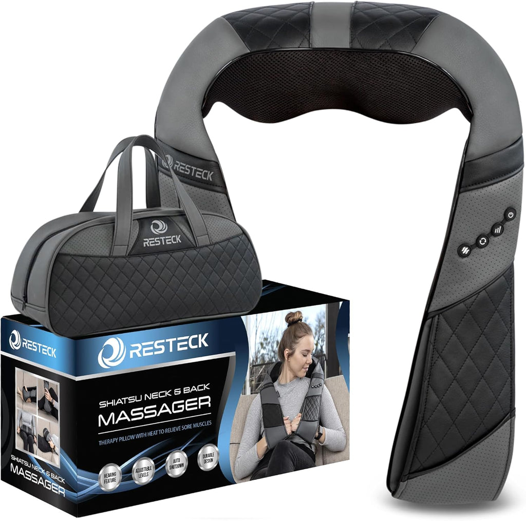 Massagers for Neck and Back with Heat - Deep Tissue 3D Kneading Pillow, Electric Shiatsu Shoulder Massage, Foot, Legs,Body - Relieve Muscle Pain - Office, Home & Car