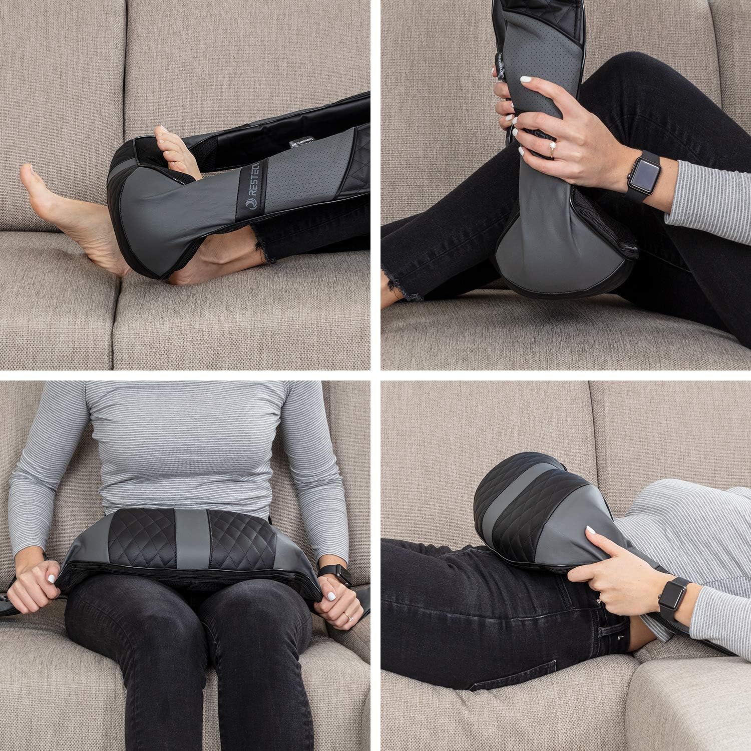 Massagers for Neck and Back with Heat - Deep Tissue 3D Kneading Pillow, Electric Shiatsu Shoulder Massage, Foot, Legs,Body - Relieve Muscle Pain - Office, Home & Car