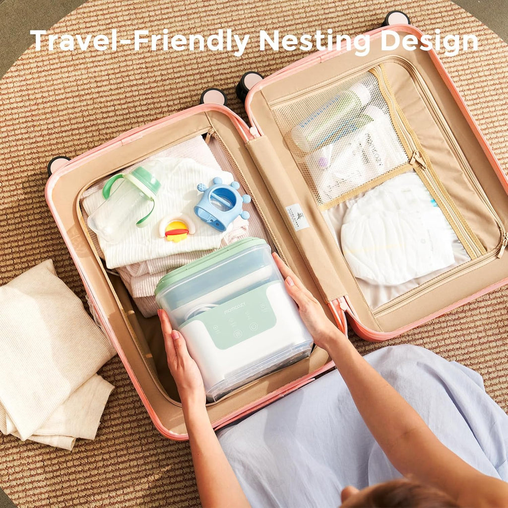Bottle Sterilizer and Dryer, Modular Nesting Space Saving Design, 6 Bottles Capacity, 4 in 1 Compact Sterilizer for Baby Bottles, Breast Pump Parts & Newborn Essentials, Drying Rack Included