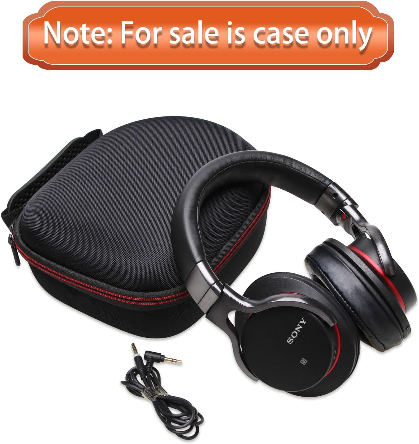 Headphone Headset Case Compatible with Audio-Technica Ath-M20X/Jbl/Raycon/Soundcore Anker/Sony/Beats/Jlab/Tozo/Logitech/Beribes/Kvidio Headphones, Large Headphone Case Hard Shell(Black+Grey)
