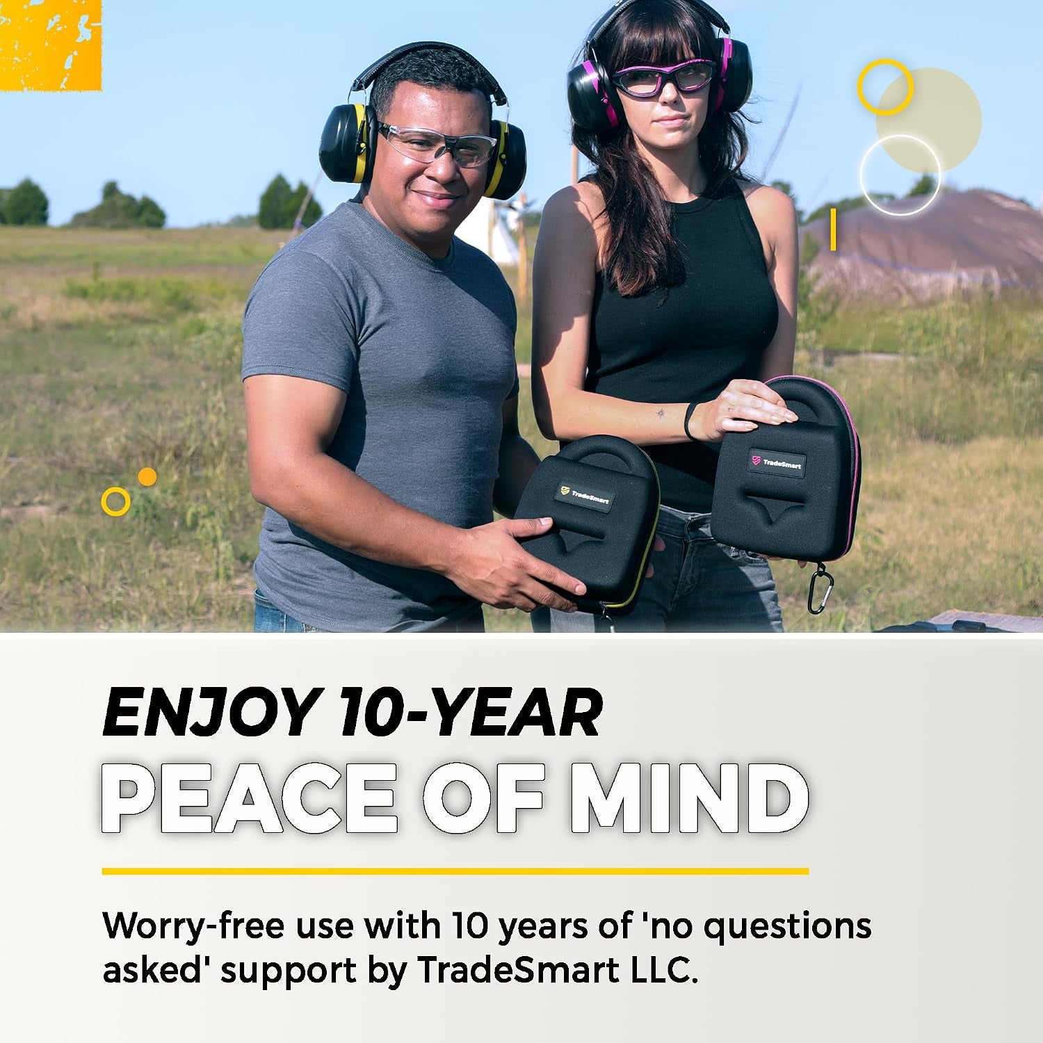 All-In-One Shooting Ear Protection - Comfort+ NRR 28 Earmuffs, Glasses & Earplugs + Carry Case