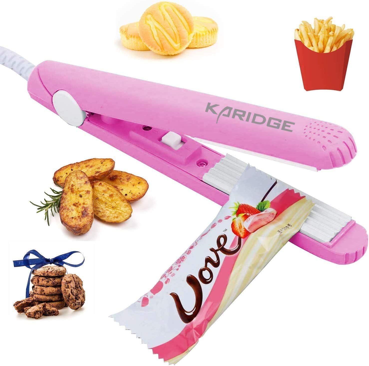 Chip Bag Sealer Mini, Handheld Heat Sealer for Chip Bags and Mylar Bags, Portable Bag Resealer for Food Storage - Purple