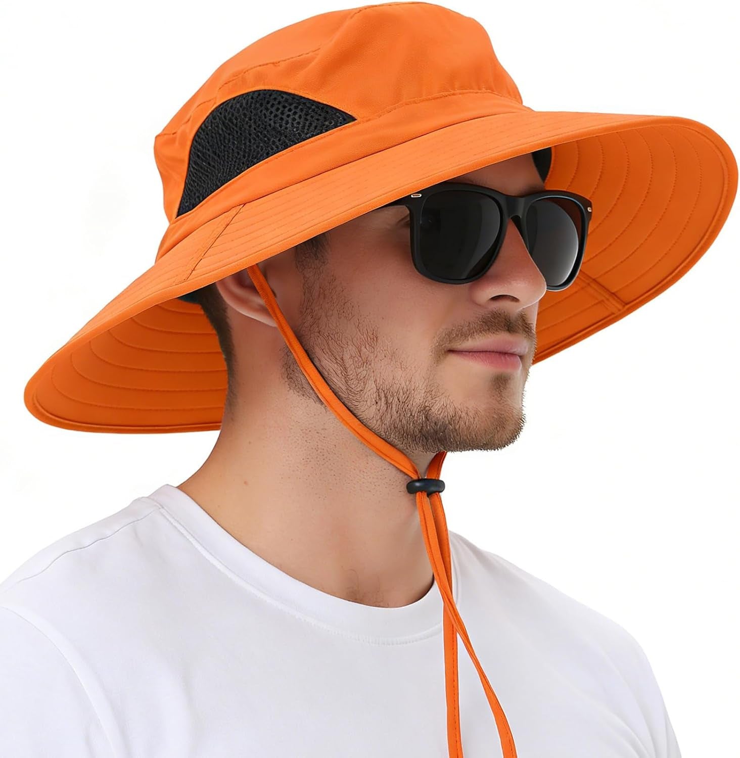 Wide Brim Sun Bucket Hat, Waterproof Boonie Hat for Men & Women | UPF 50+ UV Protection, Adjustable Fit, Chin Strap & Sweatband, Foldable Durable for Fishing Hiking Garden Beach