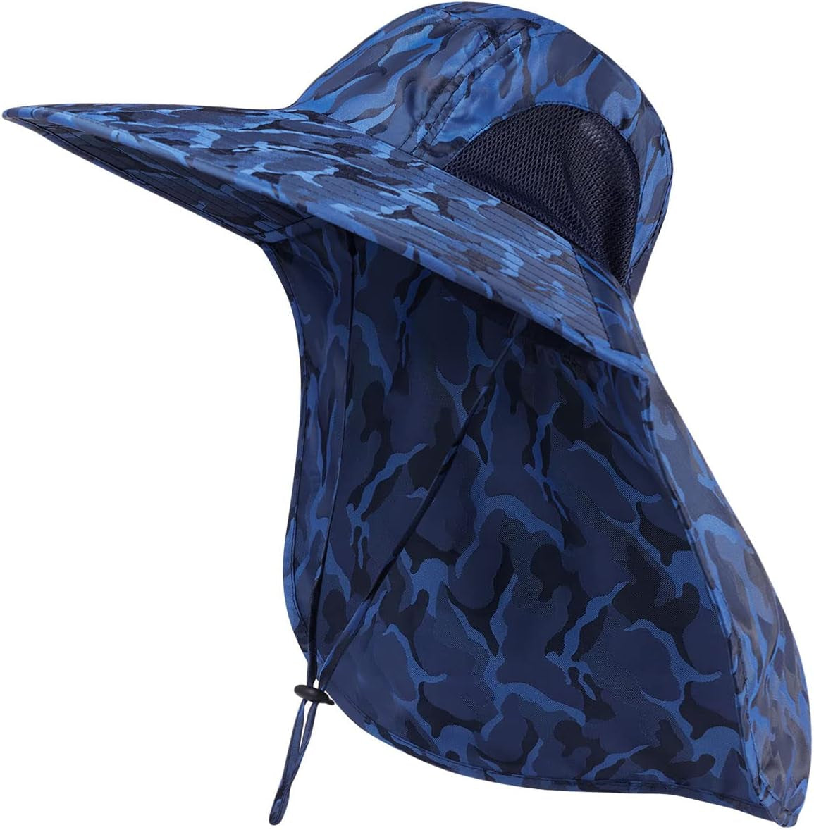 Outdoor Sun Hat for Men with 50+ UPF Protection Safari Cap Wide Brim Fishing Hat with Neck Flap, for Dad…