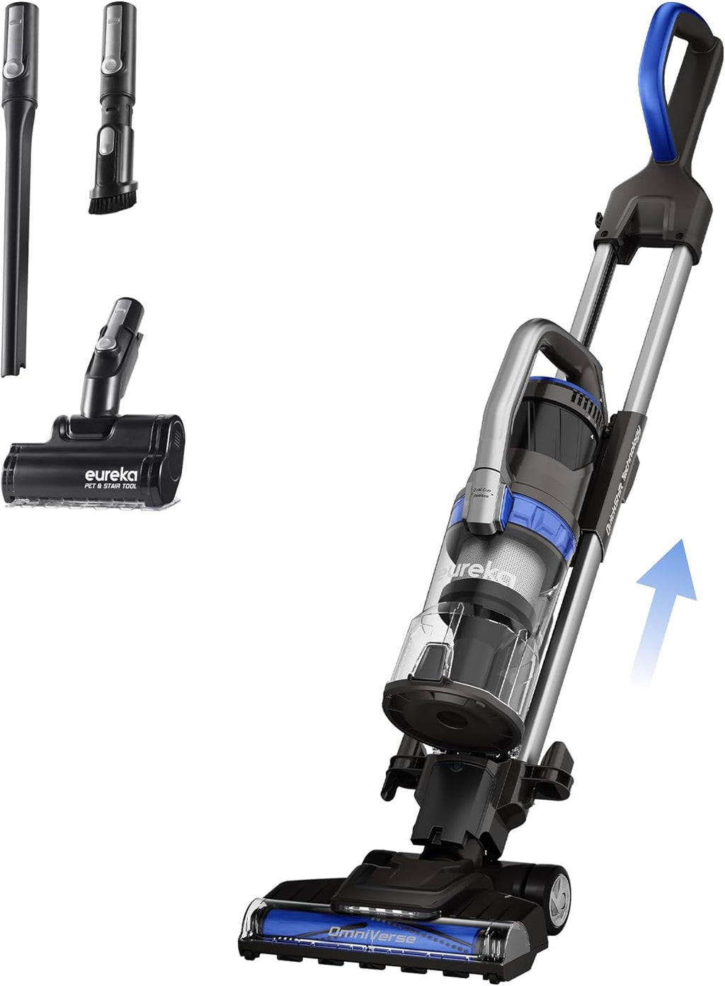 Eureka NEU182A Powerspeed Bagless Upright Vacuum Cleaner, Lite, Blue