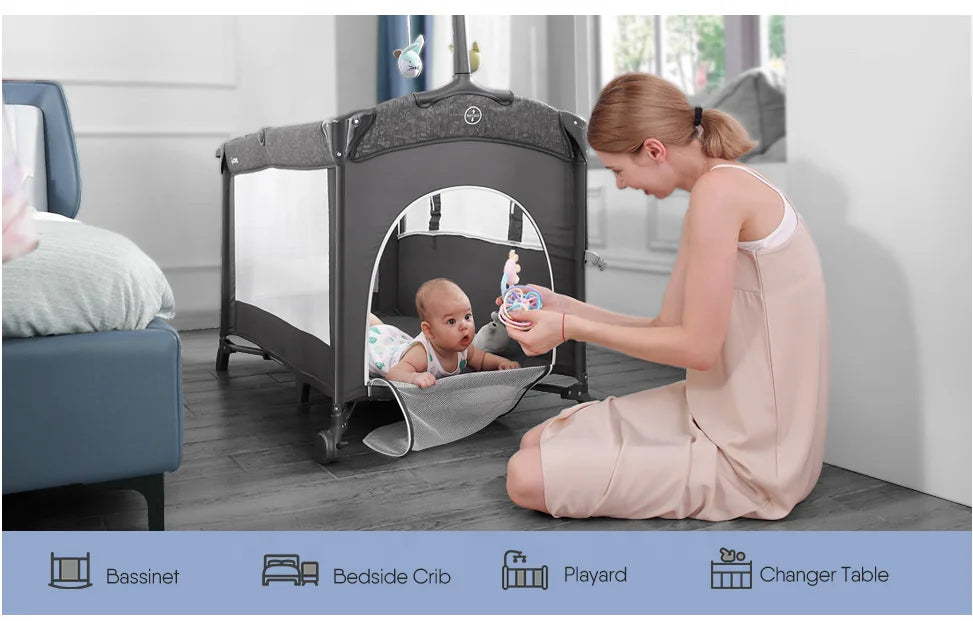 Baby Products Baby Diaper Cheap Wholesale Available Have Stock Crib Bed Bed Game Bed Diaper Table Replacement Station with Music