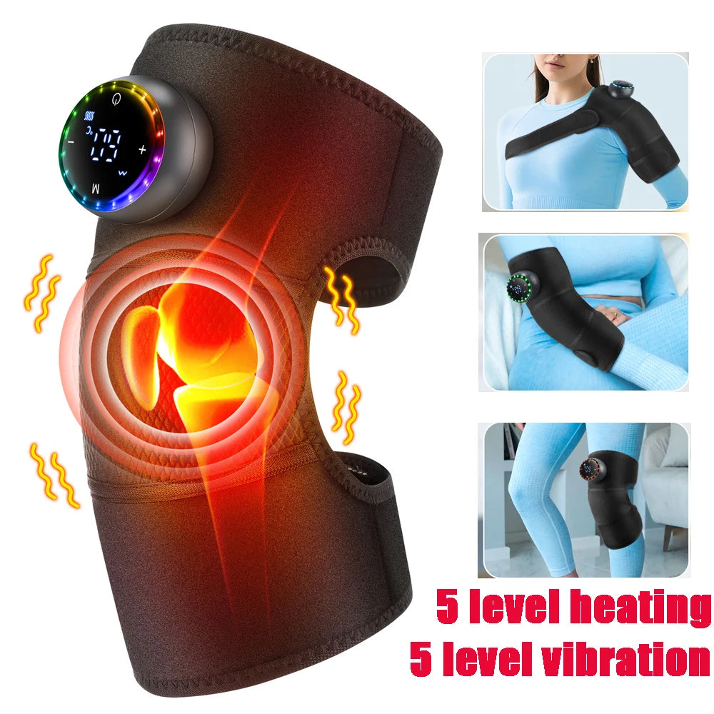 Thermal Shoulder Massager for Knee Shoulder Elbow Heated Brace Wireless Support Brace Belt Knee Pad Blood Circulation Protector