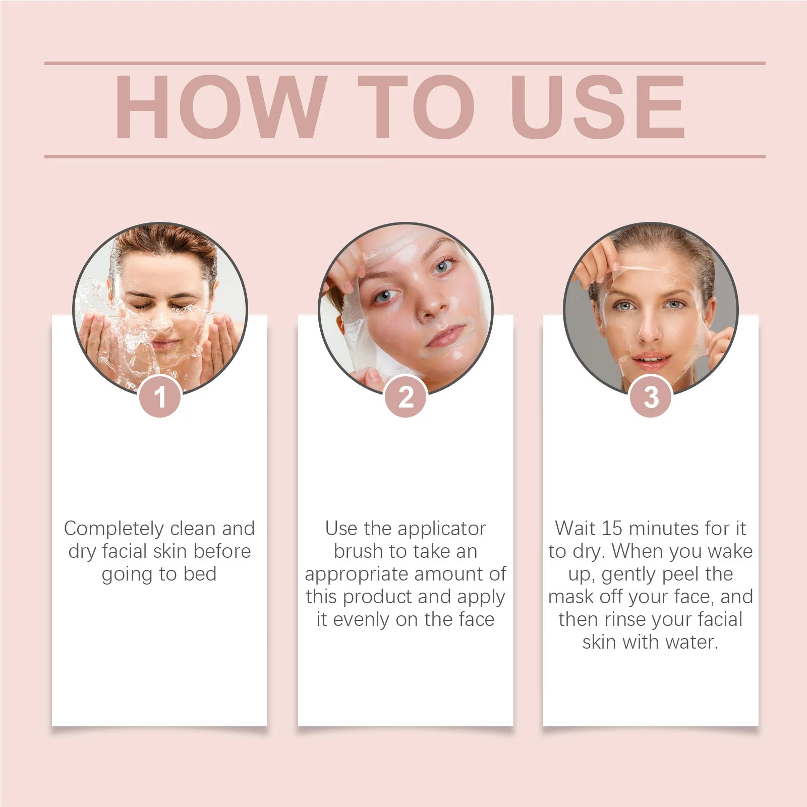 Collagen Overnight Wrapping Peel off Facial Mask Set Korean Collagen Night Wrapping Mask Deeply Hydrates Night Care Mask Cream