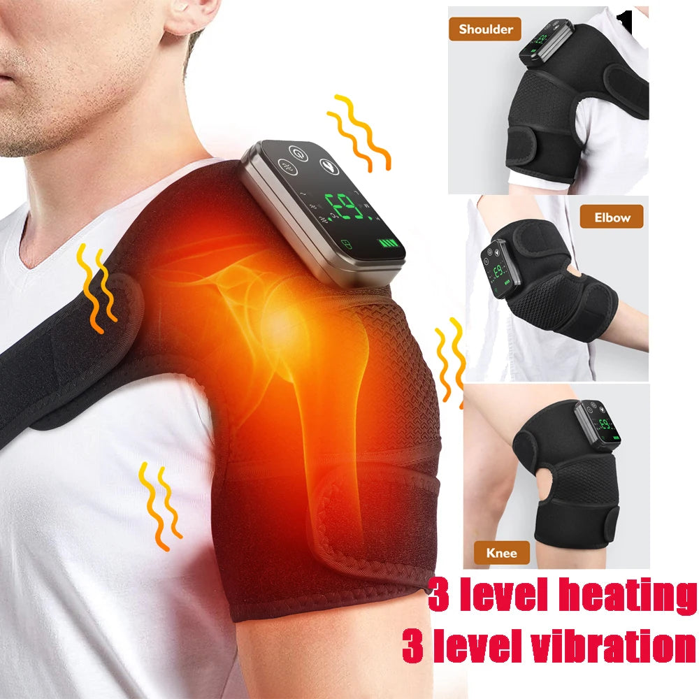 Thermal Shoulder Massager for Knee Shoulder Elbow Heated Brace Wireless Support Brace Belt Knee Pad Blood Circulation Protector