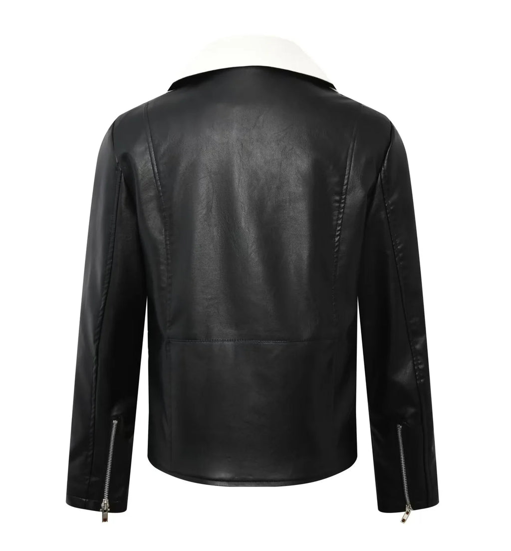 2025 New Men's Leather Jacket Baseball Style Casual Biker Coat Trendy Korean Version Spring Autumn Fashion City Youth PU Leather