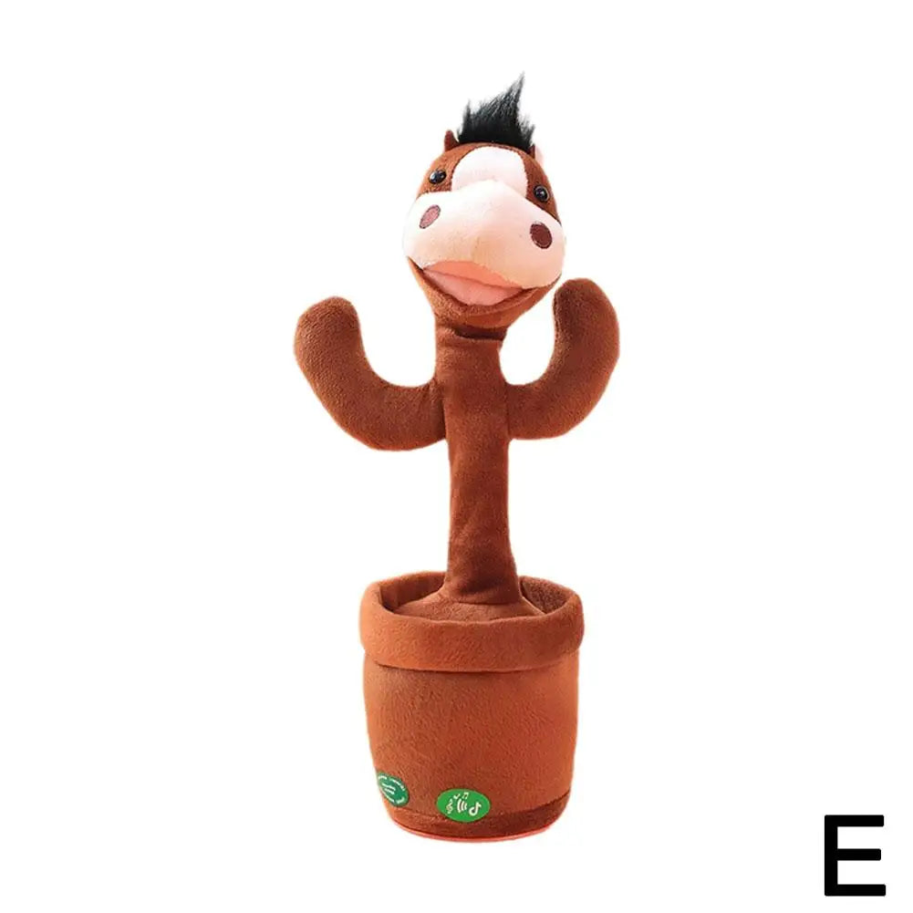 Dancing Rabbit Cow Interactive Learning Musical Speak Plush Toy Repeat Talking Plushie Rabbit Intelligent Cactus Kids Gifts